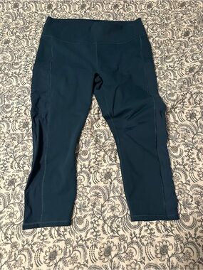Fabletics Teal Capri Leggings for Kids